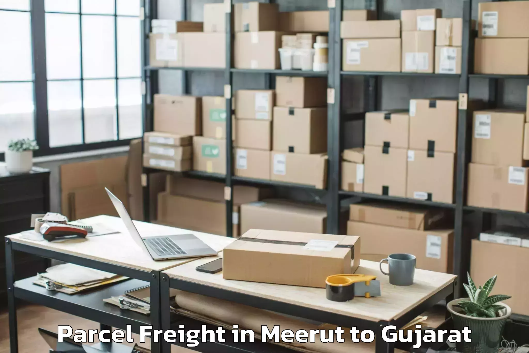 Get Meerut to Una Gir Somnath Parcel Freight